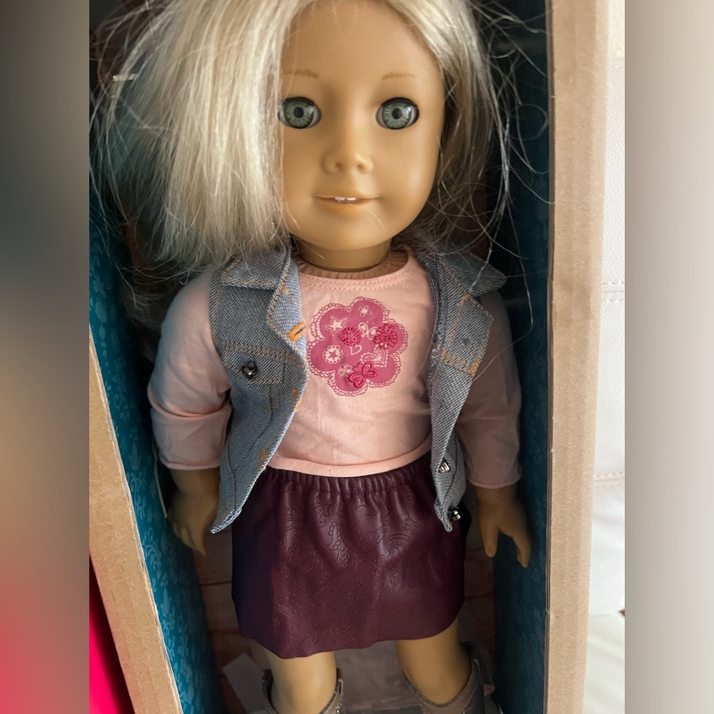 American Girl Doll with Blonde Hair and Pink Top - Picture 3 of 9